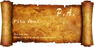 Pits Ábel névjegykártya